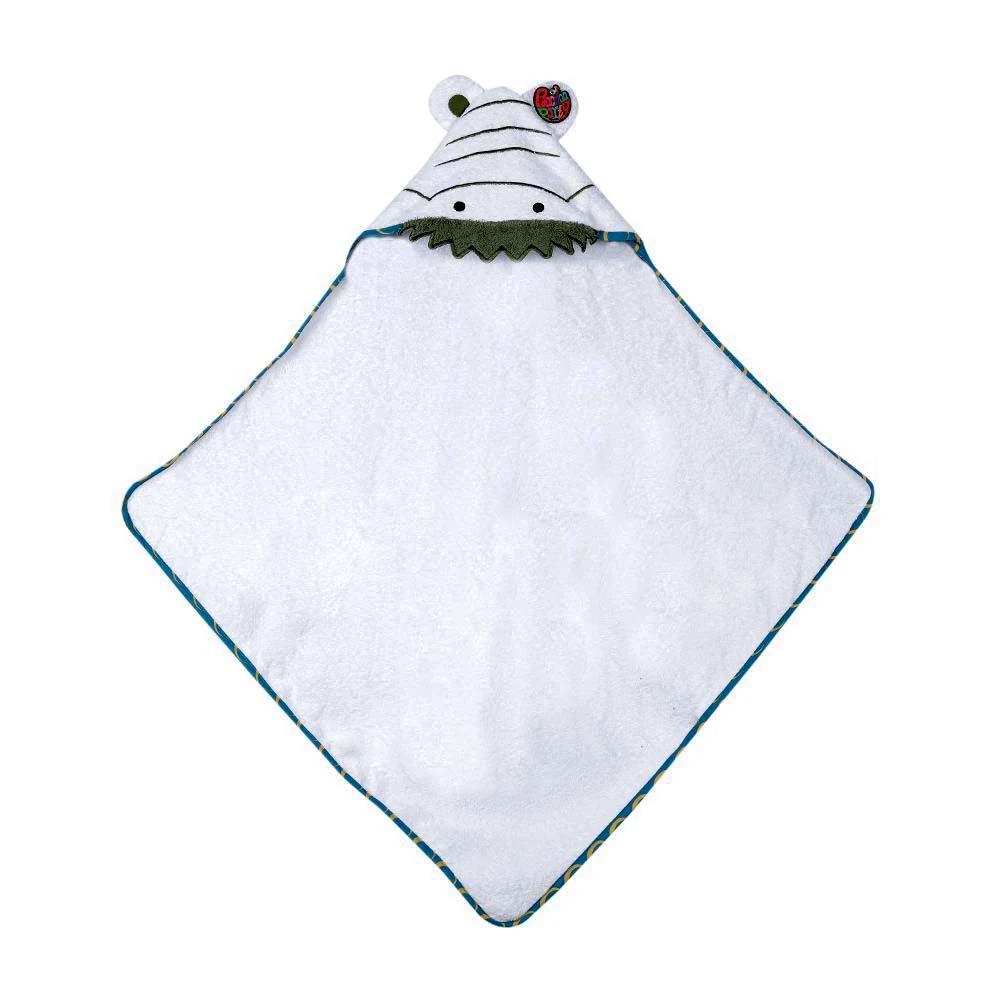 Frog Hooded Baby Bath Towel - White/Green (HT-09)